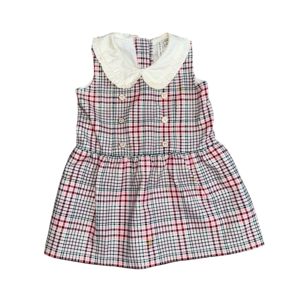 💗 Janie & Jack • 12–18M • Plaid Dress with Peter Pan Collar 💗